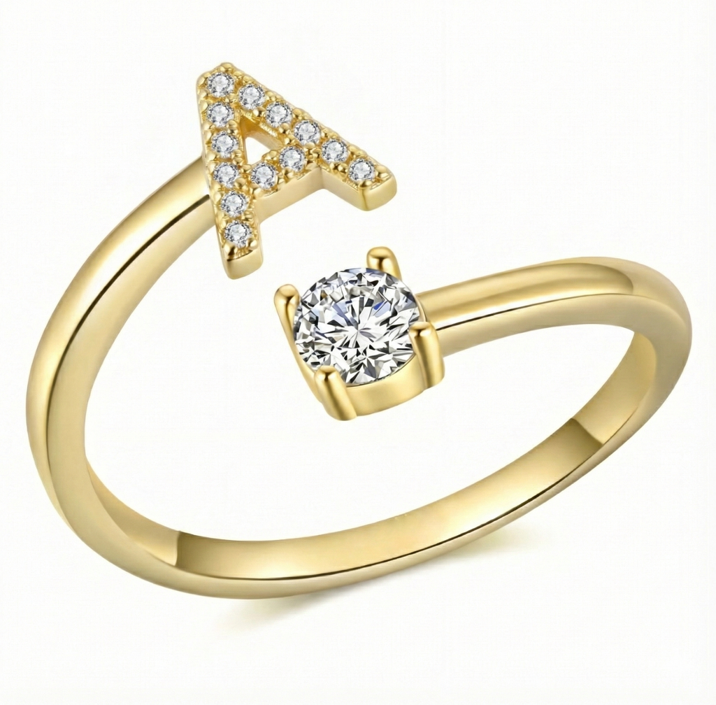 Bague Initiale Ajustable - "La Signature".