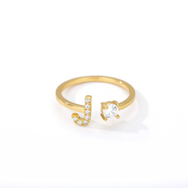 Bague Initiale Ajustable - "La Signature".