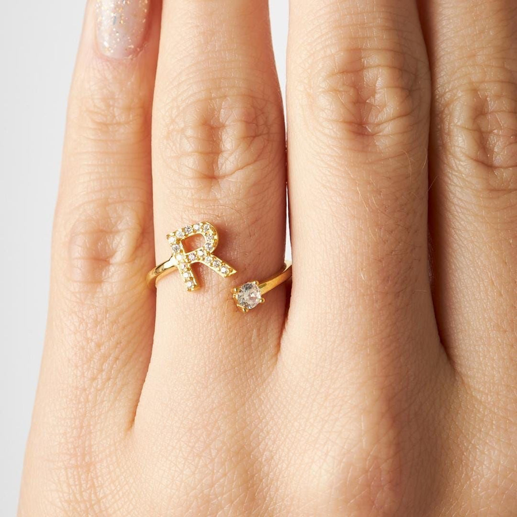 Bague Initiale Ajustable - "La Signature".